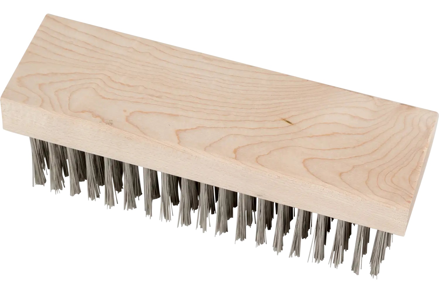 Picture of Pferd Straight Back Block Brush 6X19 Rows .012 Stainless Steel Wire Wooden Block
